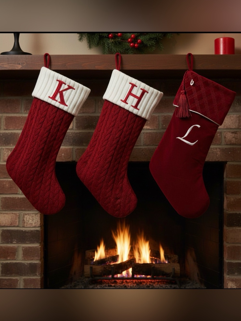 PICK (1) Holiday Decorative Christmas Stocking